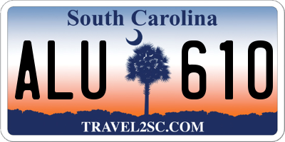 SC license plate ALU610