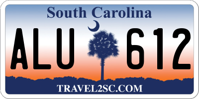 SC license plate ALU612