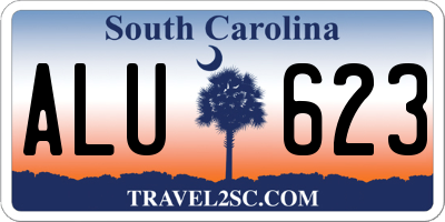 SC license plate ALU623