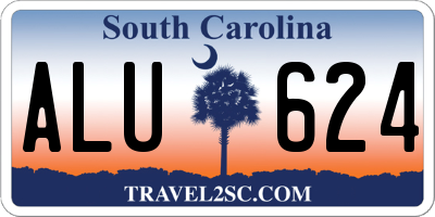 SC license plate ALU624