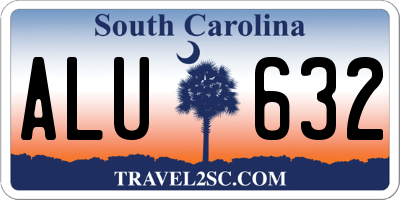 SC license plate ALU632