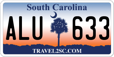 SC license plate ALU633
