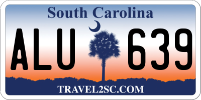 SC license plate ALU639
