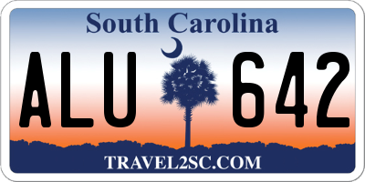 SC license plate ALU642