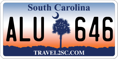 SC license plate ALU646