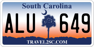 SC license plate ALU649