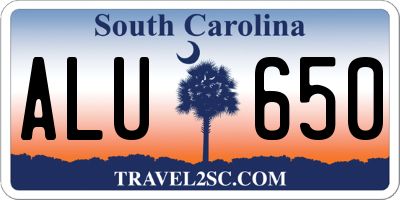 SC license plate ALU650
