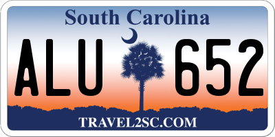 SC license plate ALU652