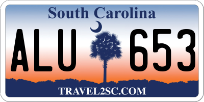 SC license plate ALU653