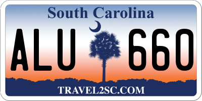 SC license plate ALU660