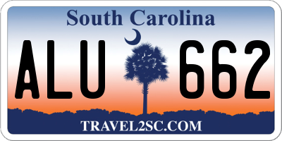 SC license plate ALU662