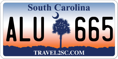 SC license plate ALU665