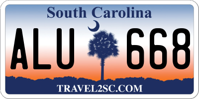 SC license plate ALU668