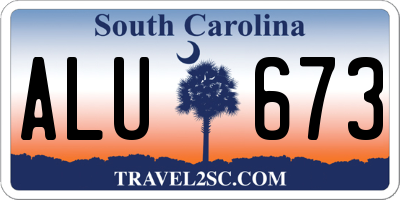 SC license plate ALU673
