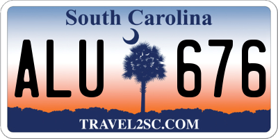 SC license plate ALU676