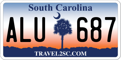 SC license plate ALU687
