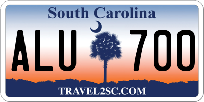 SC license plate ALU700