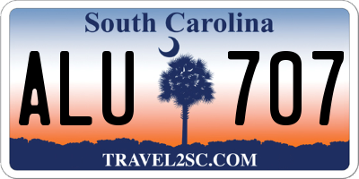 SC license plate ALU707