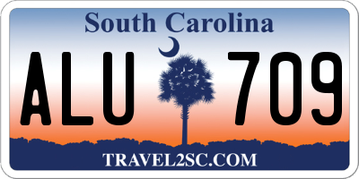 SC license plate ALU709