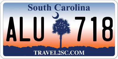 SC license plate ALU718