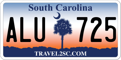 SC license plate ALU725
