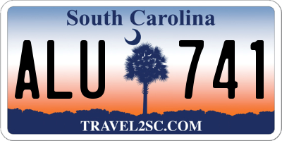 SC license plate ALU741