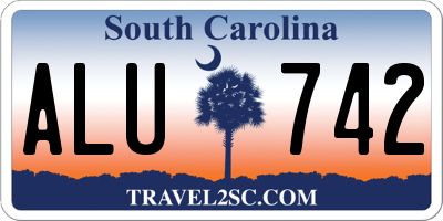 SC license plate ALU742
