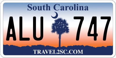 SC license plate ALU747