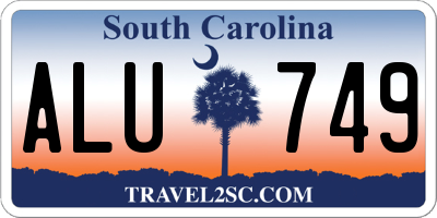 SC license plate ALU749