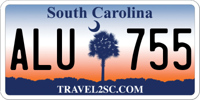 SC license plate ALU755