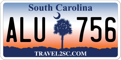 SC license plate ALU756