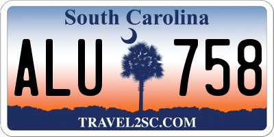 SC license plate ALU758