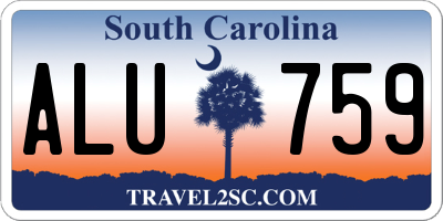 SC license plate ALU759