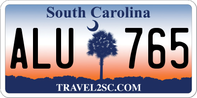 SC license plate ALU765