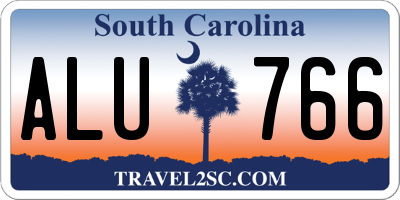 SC license plate ALU766