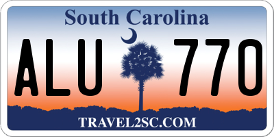 SC license plate ALU770