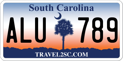 SC license plate ALU789