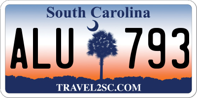 SC license plate ALU793