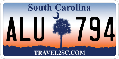 SC license plate ALU794