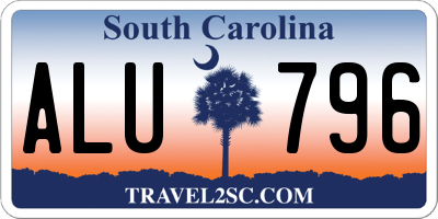 SC license plate ALU796
