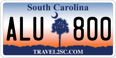 SC license plate ALU800