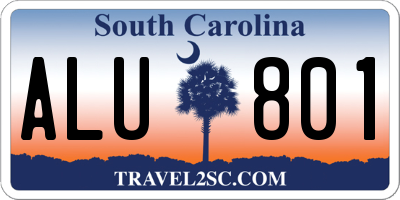 SC license plate ALU801