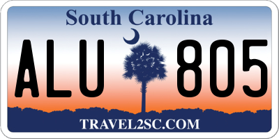 SC license plate ALU805