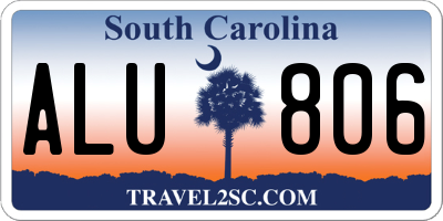 SC license plate ALU806