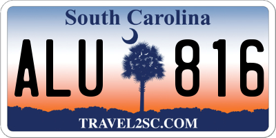SC license plate ALU816