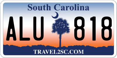 SC license plate ALU818