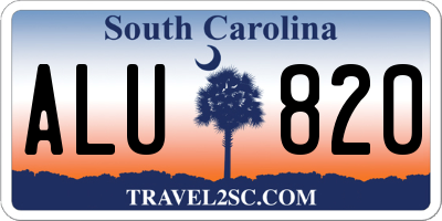 SC license plate ALU820