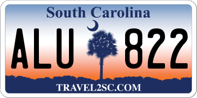 SC license plate ALU822