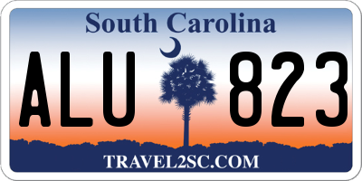 SC license plate ALU823