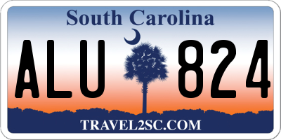 SC license plate ALU824